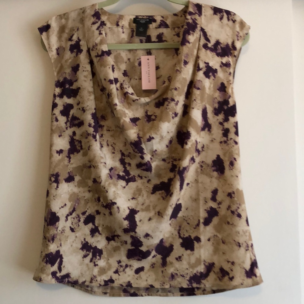 NWT!  Ann Taylor sleeveless, cowl neck blouse
